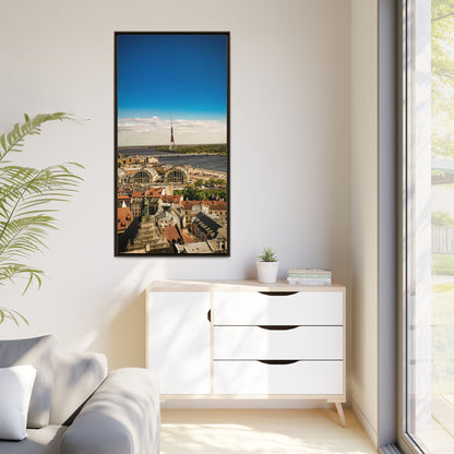 Riga TV Tower Matte Canvas, Framed (Multi-color)