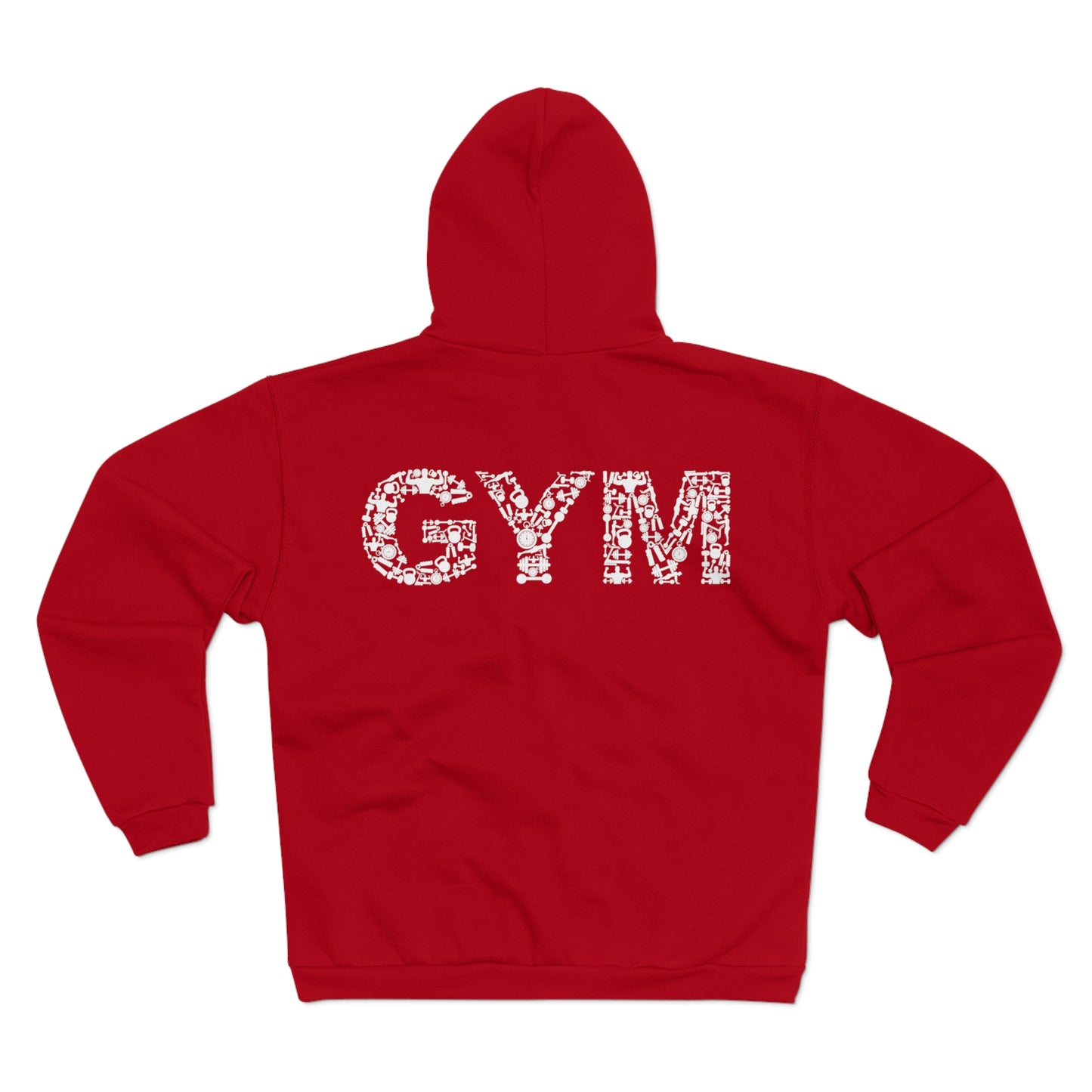 Unisex Zip Sweatshirt - 'GYM' Workout Hoodie for Fitness Lovers