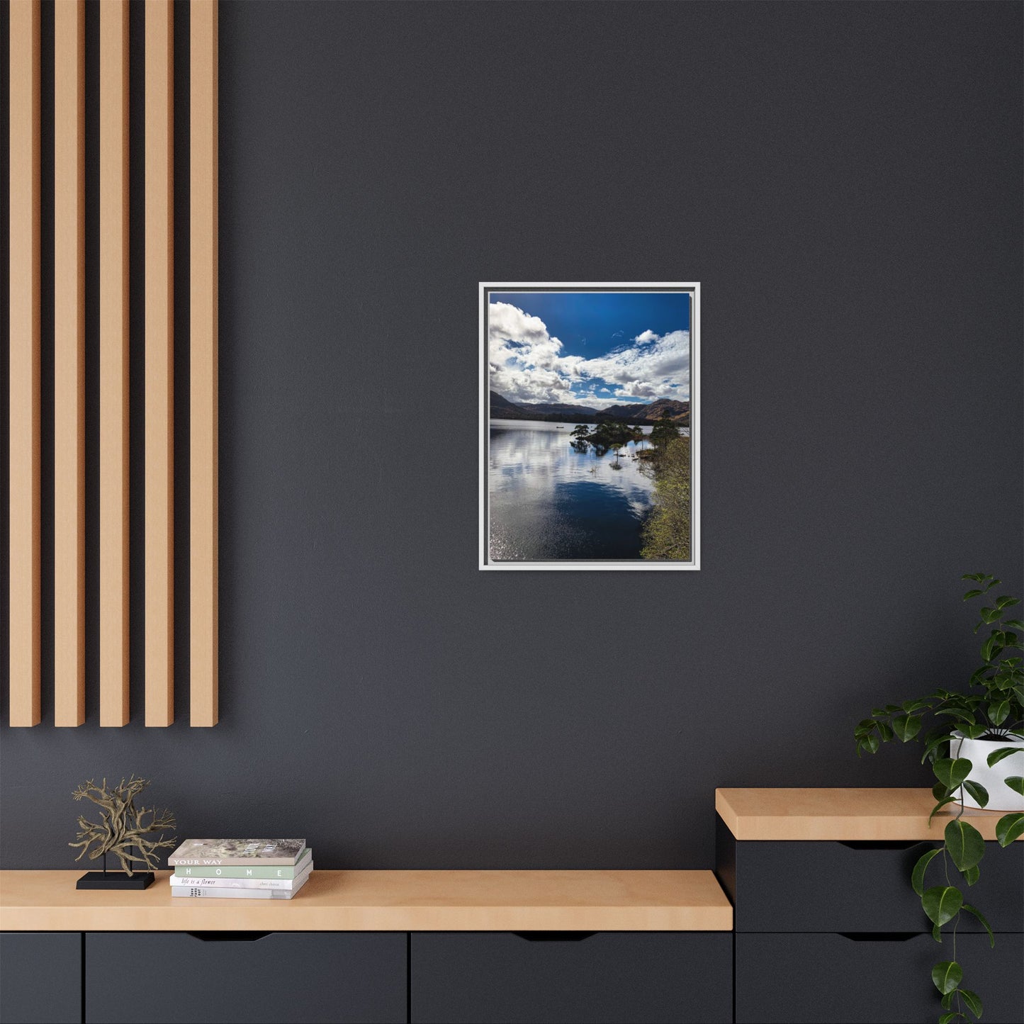 Lake Matte Canvas, Framed (Multi-color)