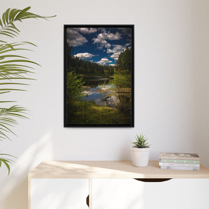 Vilnius Lake Matte Canvas, Framed (Multi-color)