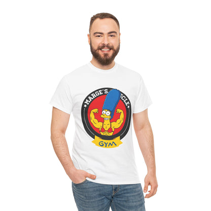 Wild Marge Gym White Unisex Heavy Cotton Tee