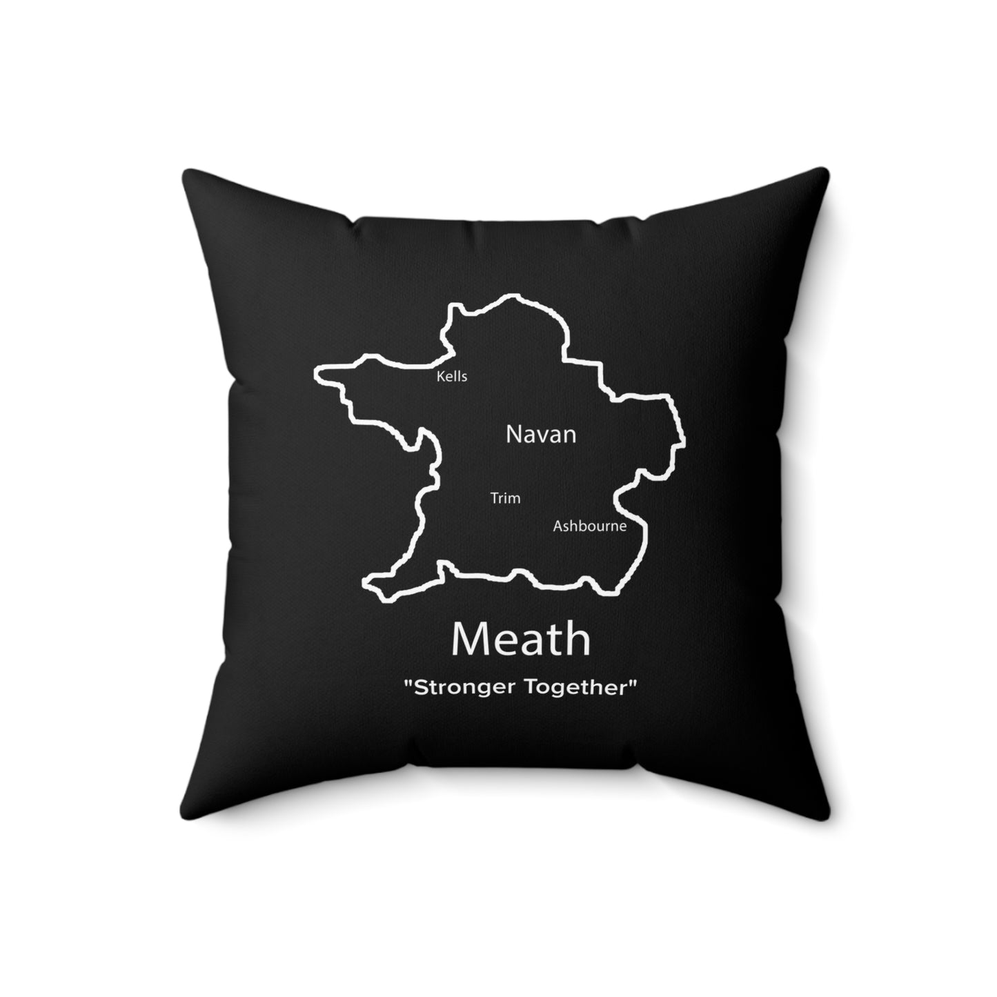 Meath Spun Polyester Square Pillow Black Edition 4 Sizes