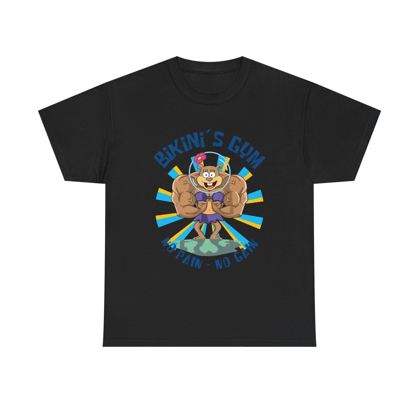 Bikini Gym Unisex Heavy Black Cotton Tee
