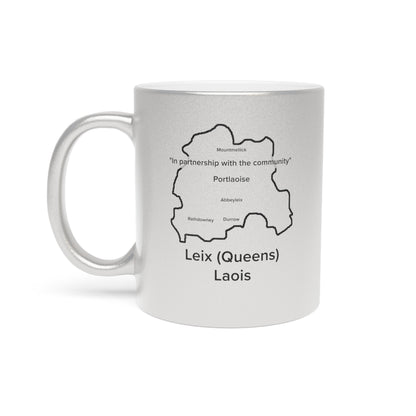 Laois County Metallic Colour Mug - Silver/Gold - Perfect Gift for Coffee Lovers