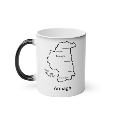 Armagh Magic Mug: Color - Changing Coffee Cup with Artistic Map Design