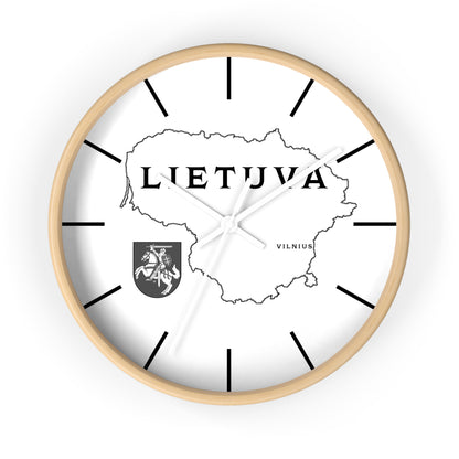 Lithuania Minimalistic Map Wall Clock - Modern Decor for Home & Office