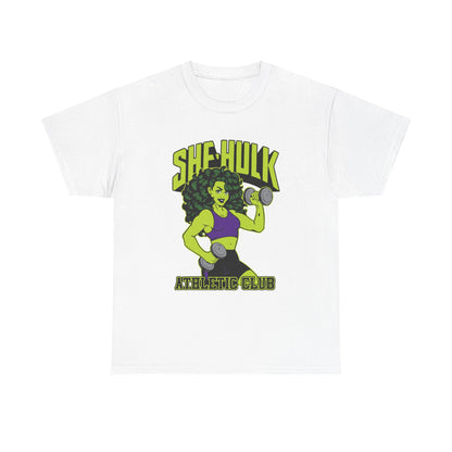 Unisex Heavy Cotton Tee | She-Hulk Athletic Club Graphic Tee White