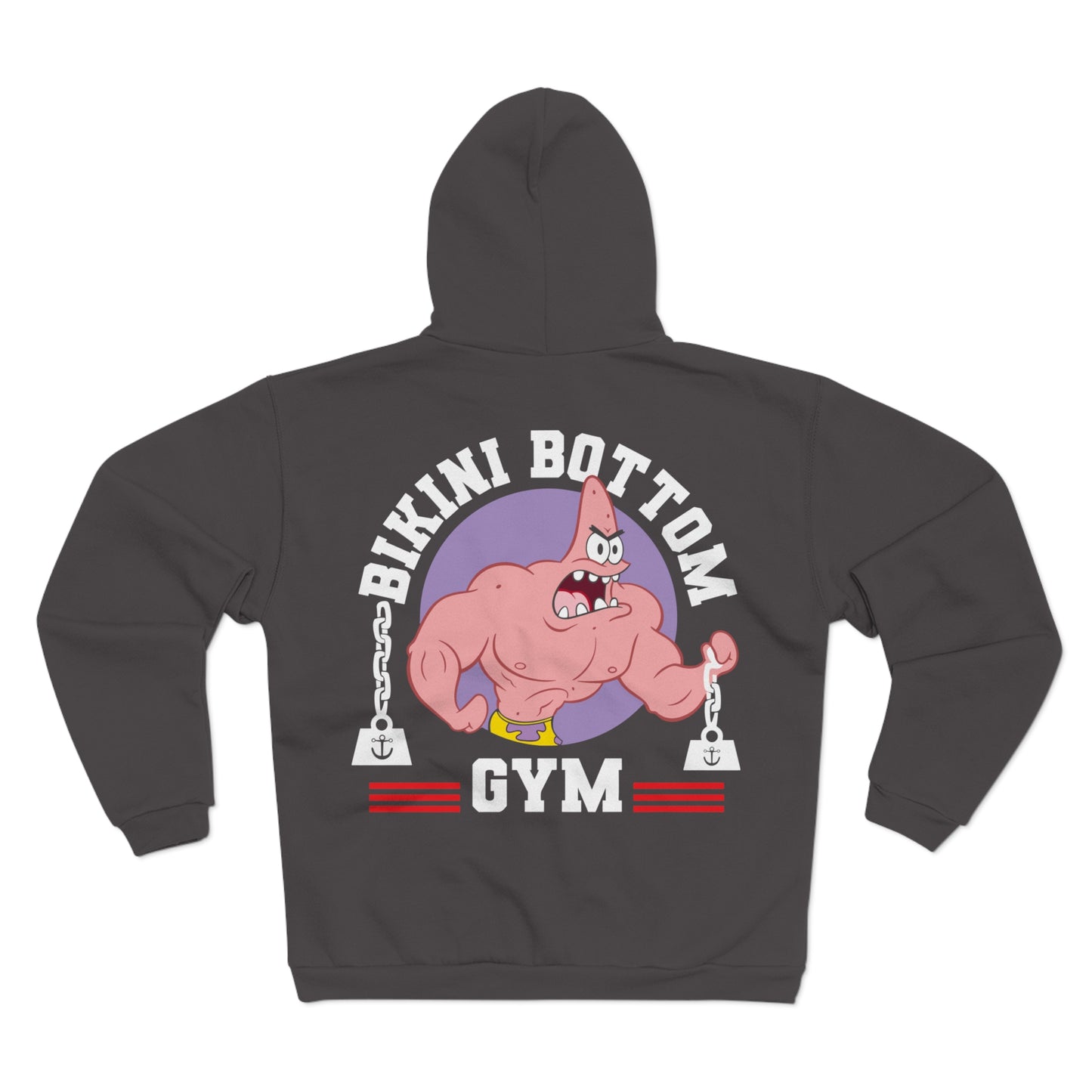 Bikini Bottom Gym Unisex Zip Sweatshirt - Fun Fitness Hoodie for Fans