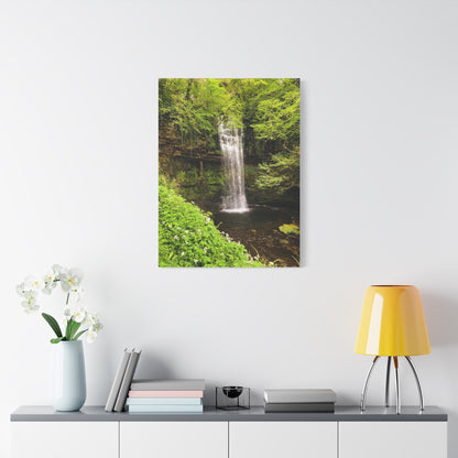 Glacer Waterfall Matte Canvas, Stretched, 1.25"