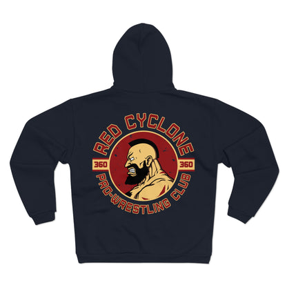 Red Cyclone Pro Wrestling Club Unisex Hooded Zip Sweatshirt