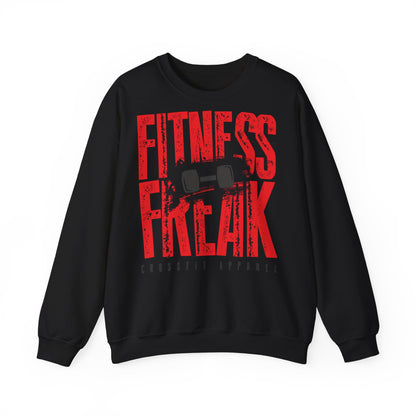 Fitness Freak Crewneck Sweatshirt - Cozy CrossFit Apparel for Gym Enthusiasts