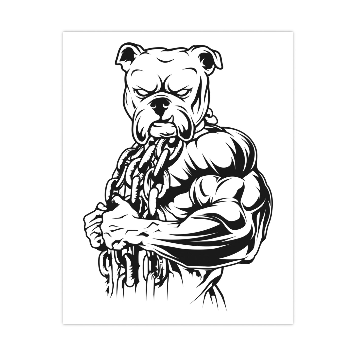 Muscle Dog Matte Posters