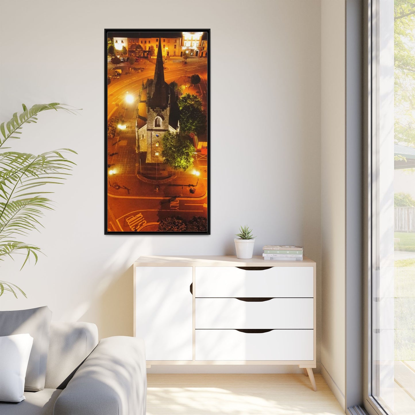 Listowel Church Matte Canvas, Framed (Multi-color)