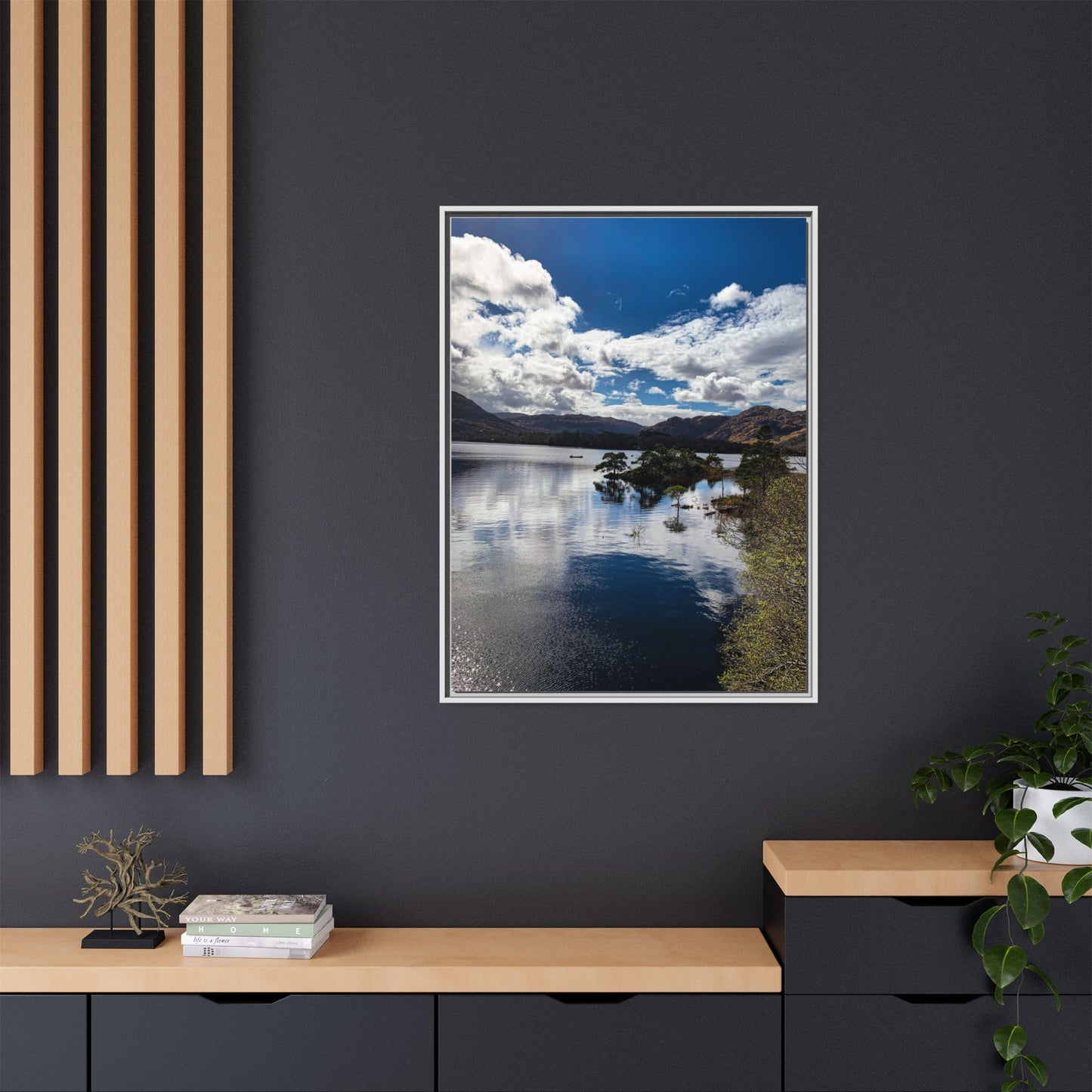 Lake Matte Canvas, Framed (Multi-color)