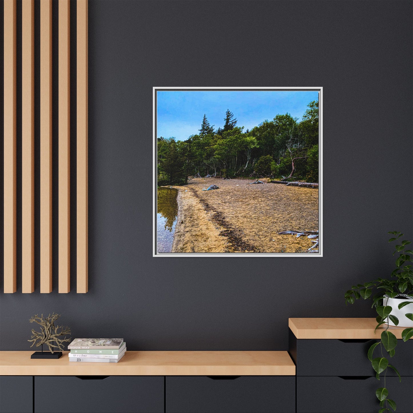 Killarney Beach Matte Canvas, Framed (Multi-color)