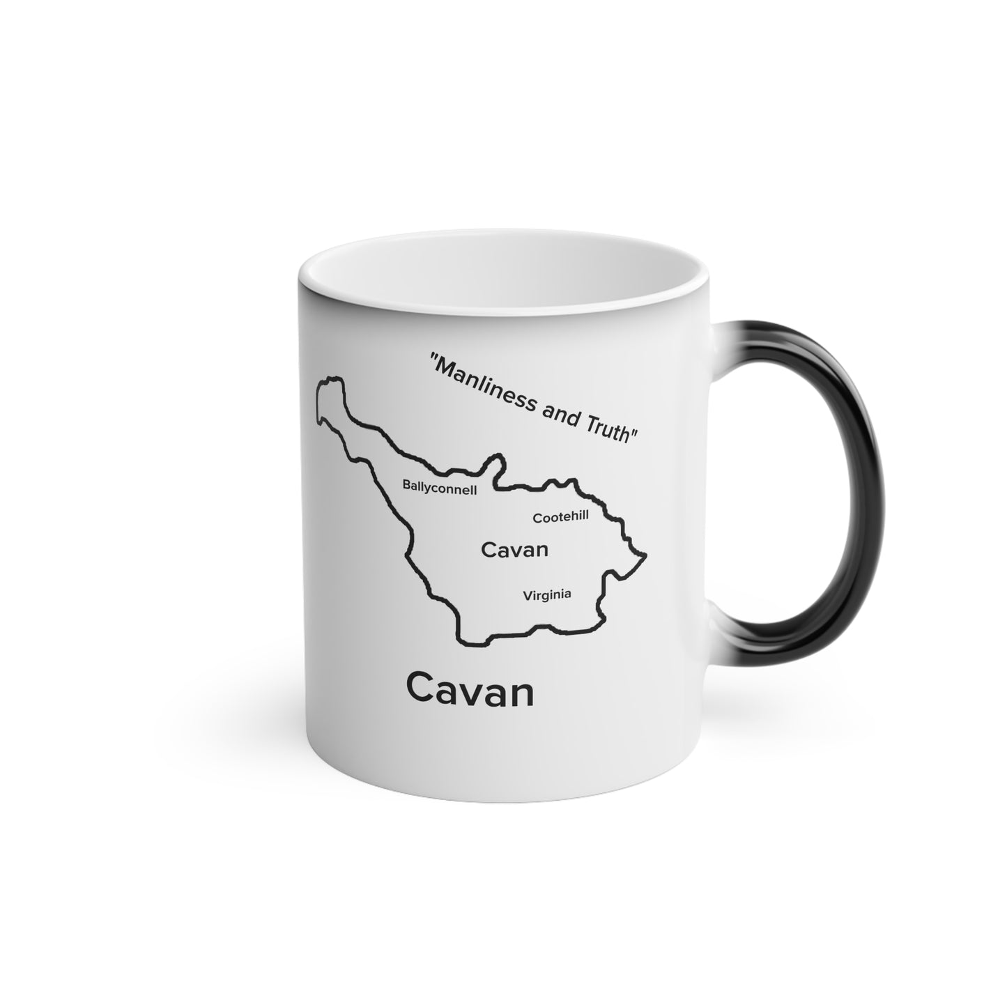 Cavan Magic Mug: Color - Changing Coffee Cup with Artistic Map Design