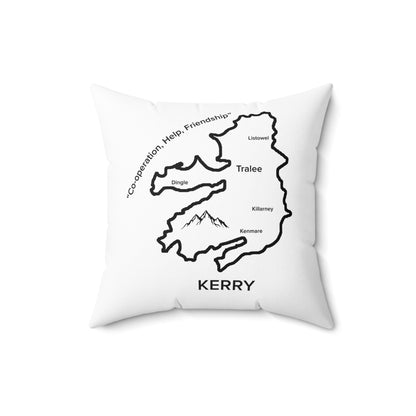 Kerry Spun Polyester Square Pillow White Edition 2 Sizes