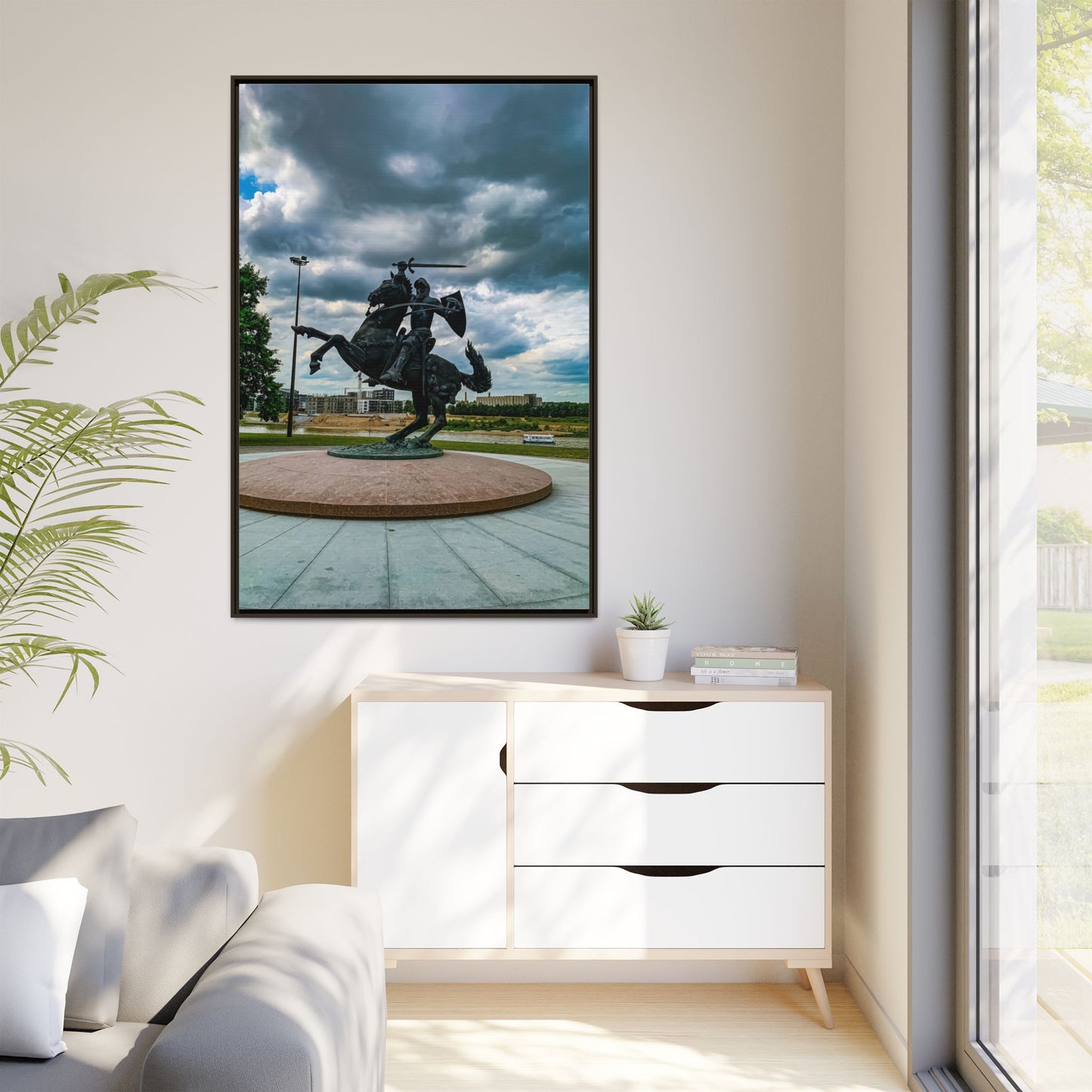 Kaunas Matte Canvas, Framed (Multi-color)