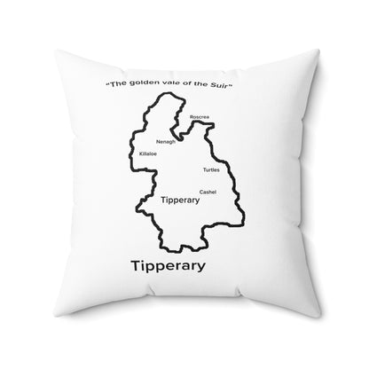 Tipperary Spun Polyester Square Pillow White Edition 4 Sizes