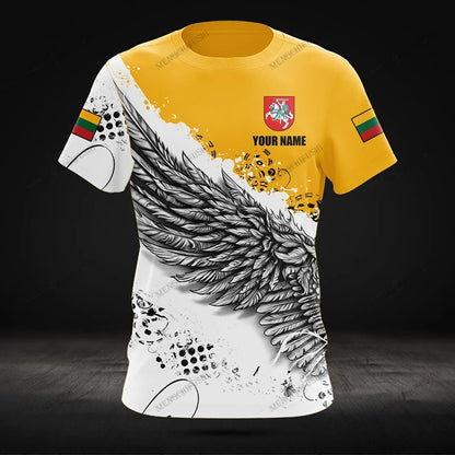Customized Lithuania Emblem Graphic T-shirts Be Patriotic
