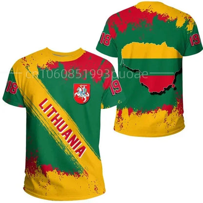 Lithuania Youth Nation Flag Stylish T-Shirt