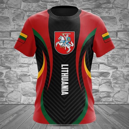 Customized Lithuania Emblem Graphic T-shirts Be Patriotic