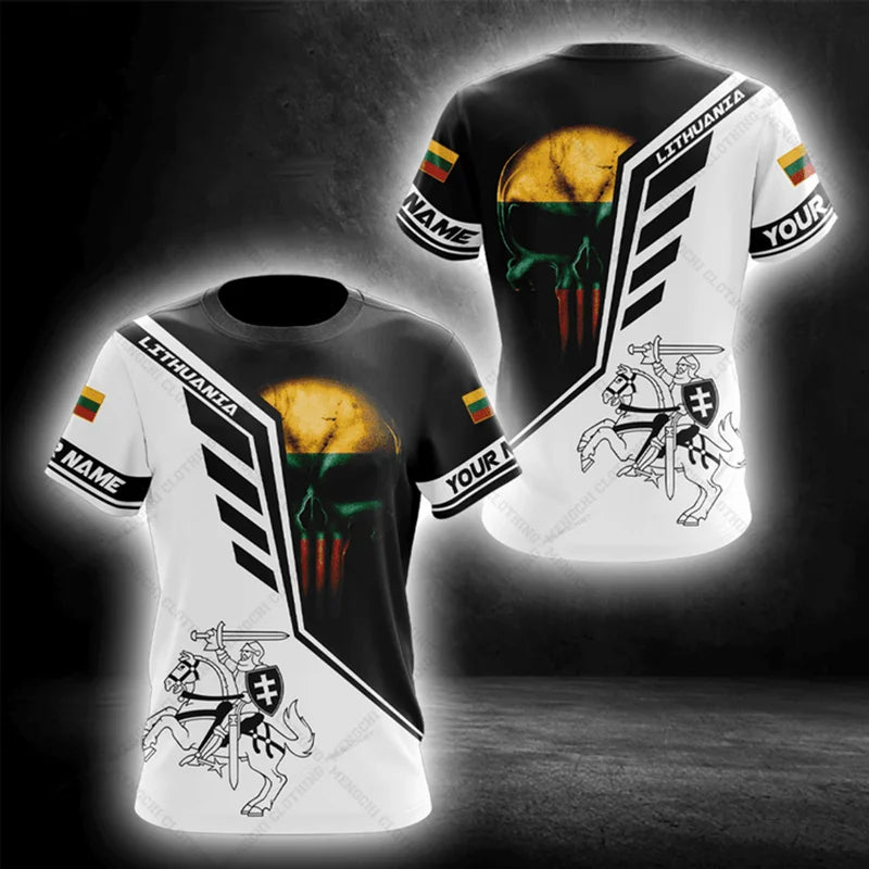 Custom Name Lithuania T-shirts Soft Sportswear