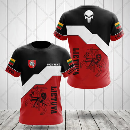 Custom Name Lithuania T-shirts Soft Sportswear