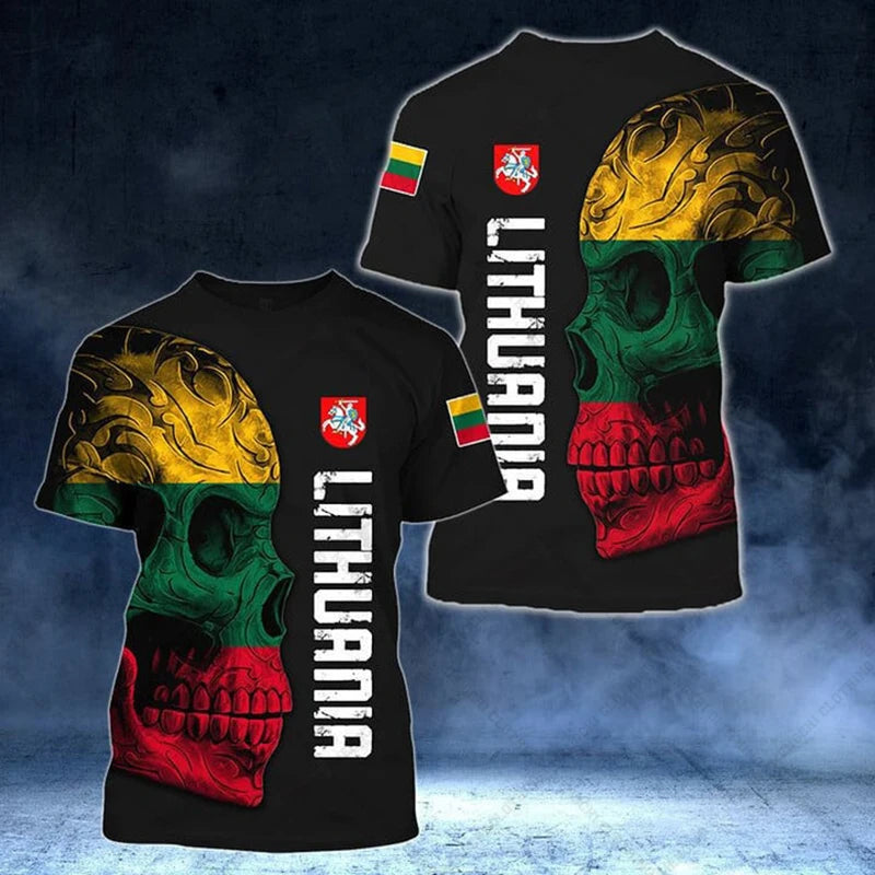 Custom Name Lithuania T-shirts Soft Sportswear