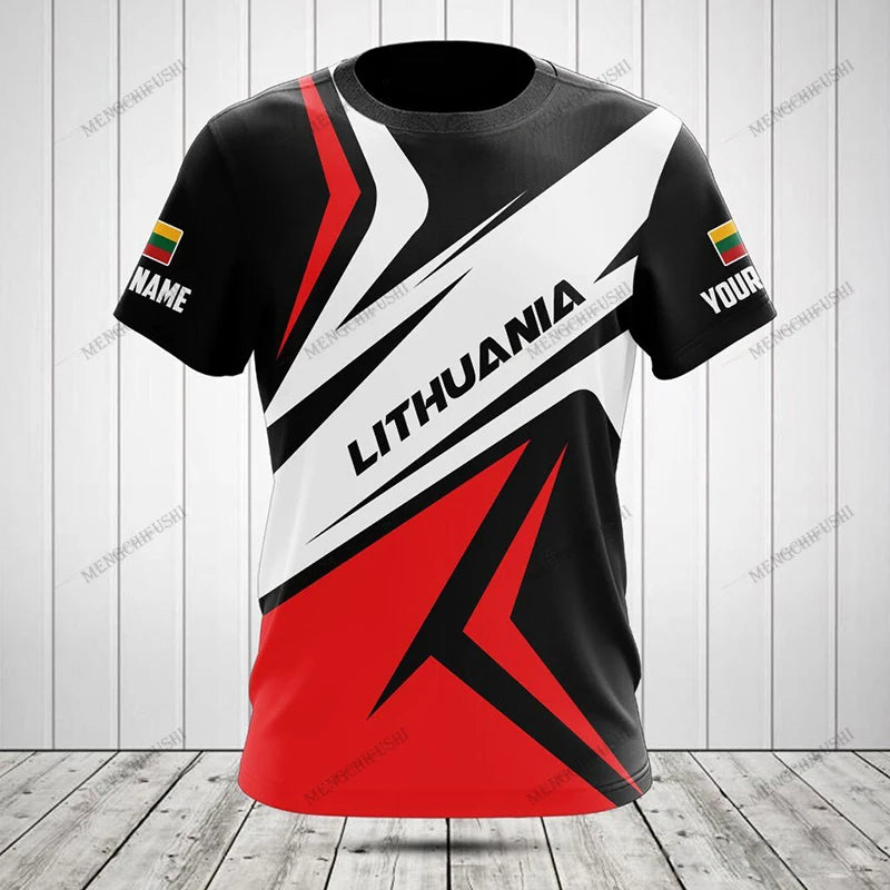 Customized Lithuania Emblem Graphic T-shirts Be Patriotic