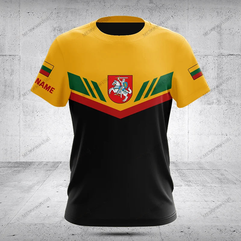 Customized Lithuania Emblem Graphic T-shirts Be Patriotic