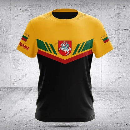 Customized Lithuania Emblem Graphic T-shirts Be Patriotic