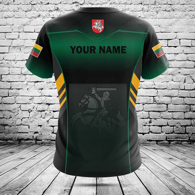 Customized Lithuania Emblem Graphic T-shirts Be Patriotic
