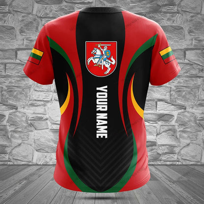 Customized Lithuania Emblem Graphic T-shirts Be Patriotic