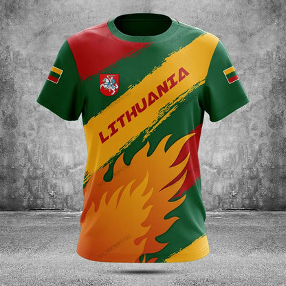 Custom Name Lithuania Symbol Unisex Boys and Girls Graphic T-shirts