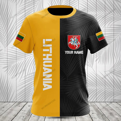 Customized Lithuania Emblem Graphic T-shirts Be Patriotic