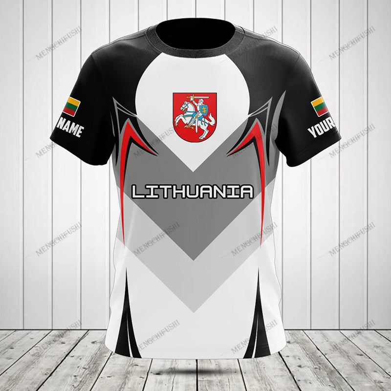 Customized Lithuania Emblem Graphic T-shirts Be Patriotic