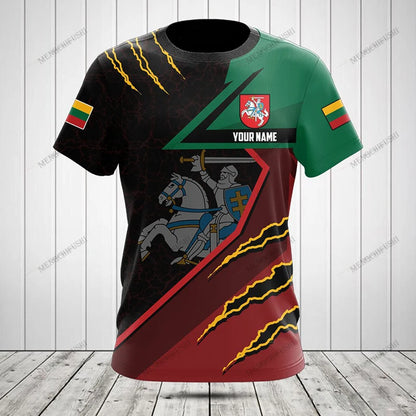 Customized Lithuania Emblem Graphic T-shirts Be Patriotic