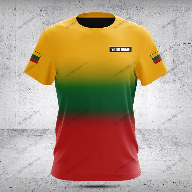 Customized Lithuania Emblem Graphic T-shirts Be Patriotic