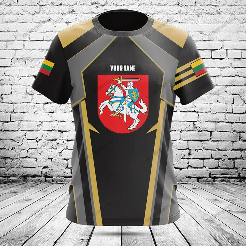 Customized Lithuania Emblem Graphic T-shirts Be Patriotic