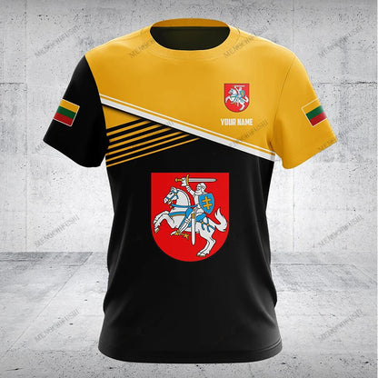 Customized Lithuania Emblem Graphic T-shirts Be Patriotic