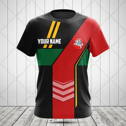 Custom Name Lithuania Symbol Unisex Boys and Girls Graphic T-shirts