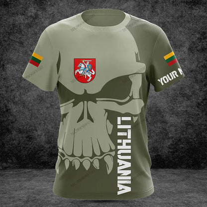 Custom Name Lithuania T-shirts Soft Sportswear