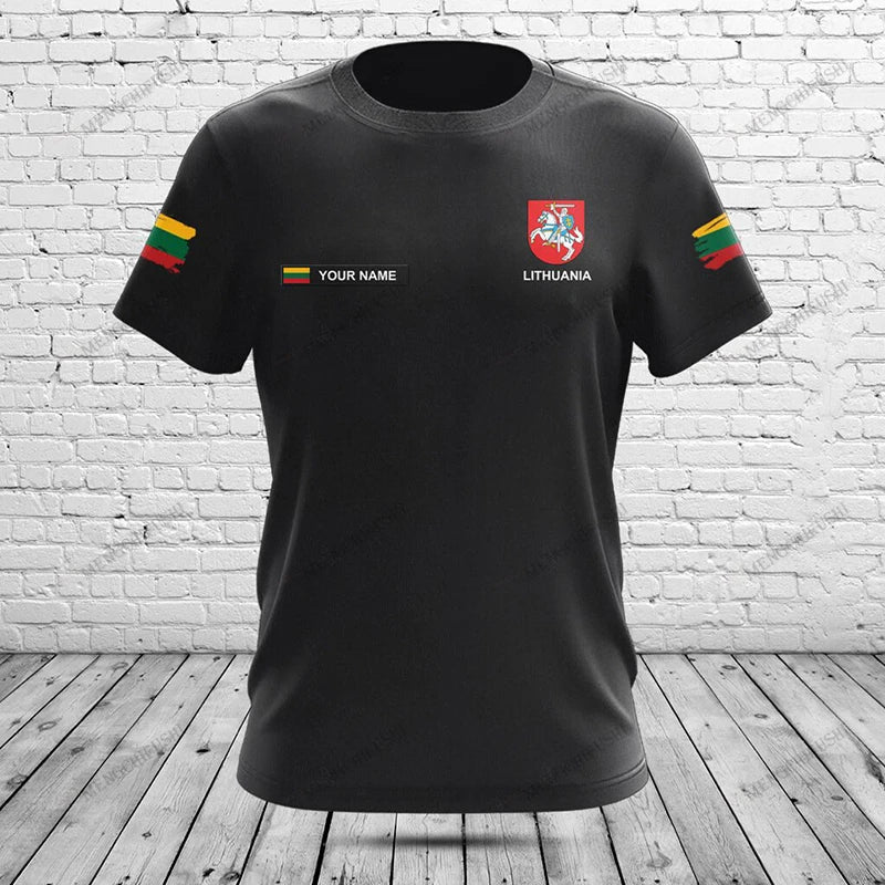 Customized Lithuania Emblem Graphic T-shirts Be Patriotic